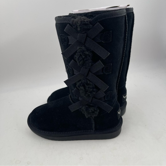 Koolaburra by Ugg Black Victoria Tall Sheepskin Winter Rain Snow Boot- Size 12 C - Picture 7 of 10